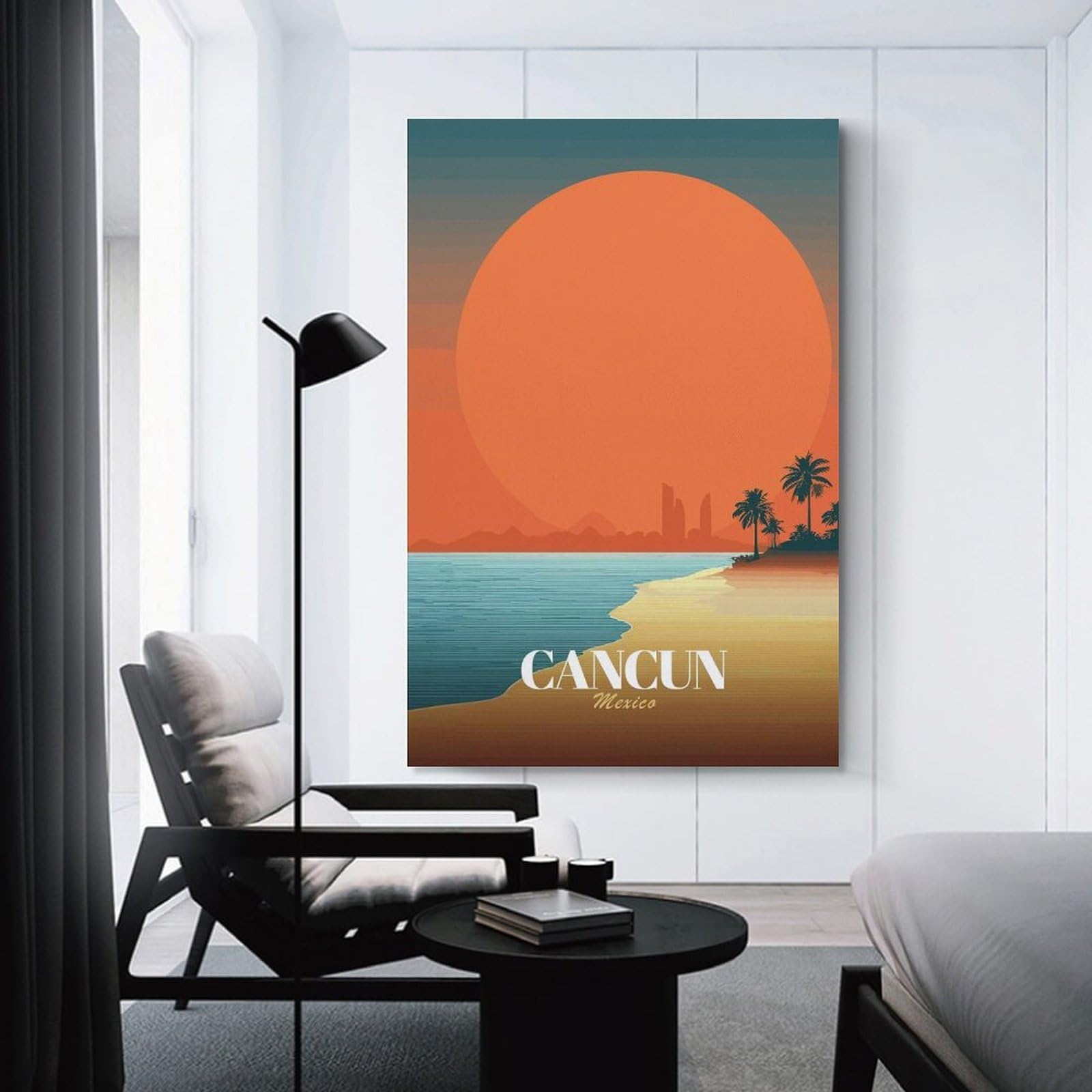 Junmoney Cancun Mexico Travel (3) Hanging Wall Art, 08x12inch(20x30cm), for Bedroom Walls, Guest Spaces Or Lounges, An Easy Wall Refresh for Bedrooms