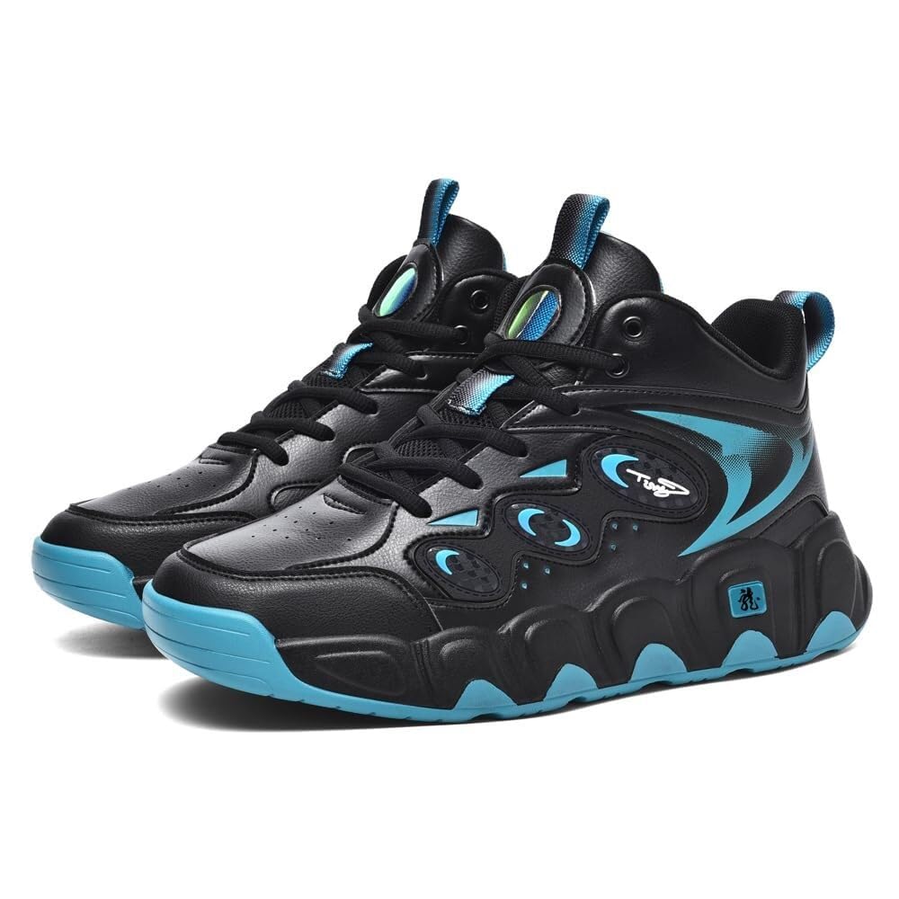 Scarpe da Basket Alte da Uomo di Grandi Dimensioni con Ammortizzazione, Rimbalzo, Antiscivolo, Resistenti all'Usura, Scarpe Sportive Casual
