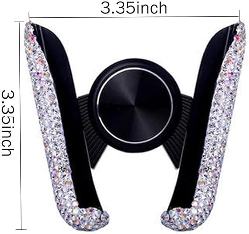 Miniatura 2 de SUNCARACCL Bling - Soporte para teléfono de automóvil mini ventilación de aire soporte automático universal de 360 ajustable soporte de auto soporte