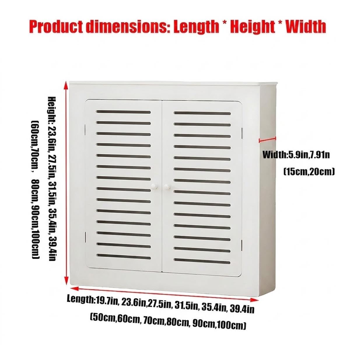 Gabinete decorativo con estante for radiador con WPC impermeable de 12 mm,