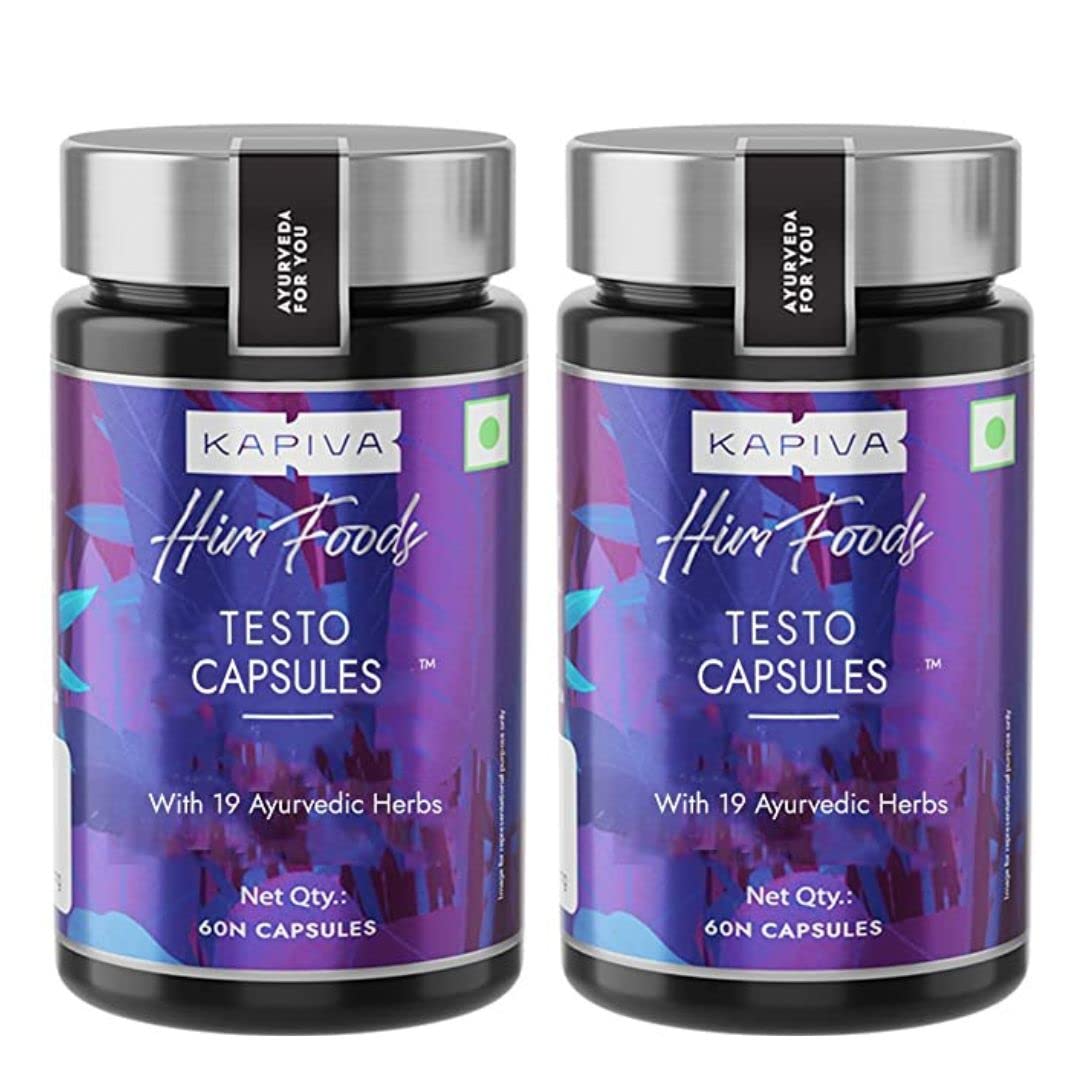 Kapiva Testo Capsules - 19 Ayurvedic Herbs for Daily Wellness and Strength | Shilajit, Safed Musli and Akarkara - Pack of 2 (B0BHYJCTGX) Amazon Price History, Amazon Price Tracker