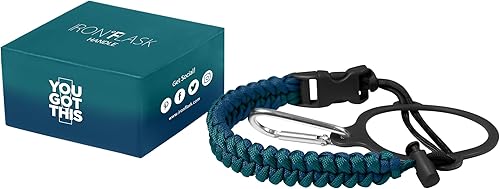 Miniatura 10 de Iron Flask- Asa de cuerda de paracaídas, compatible con botellas de agua de boca ancha, duradero transportador de agua, accesorios seguros, cordón