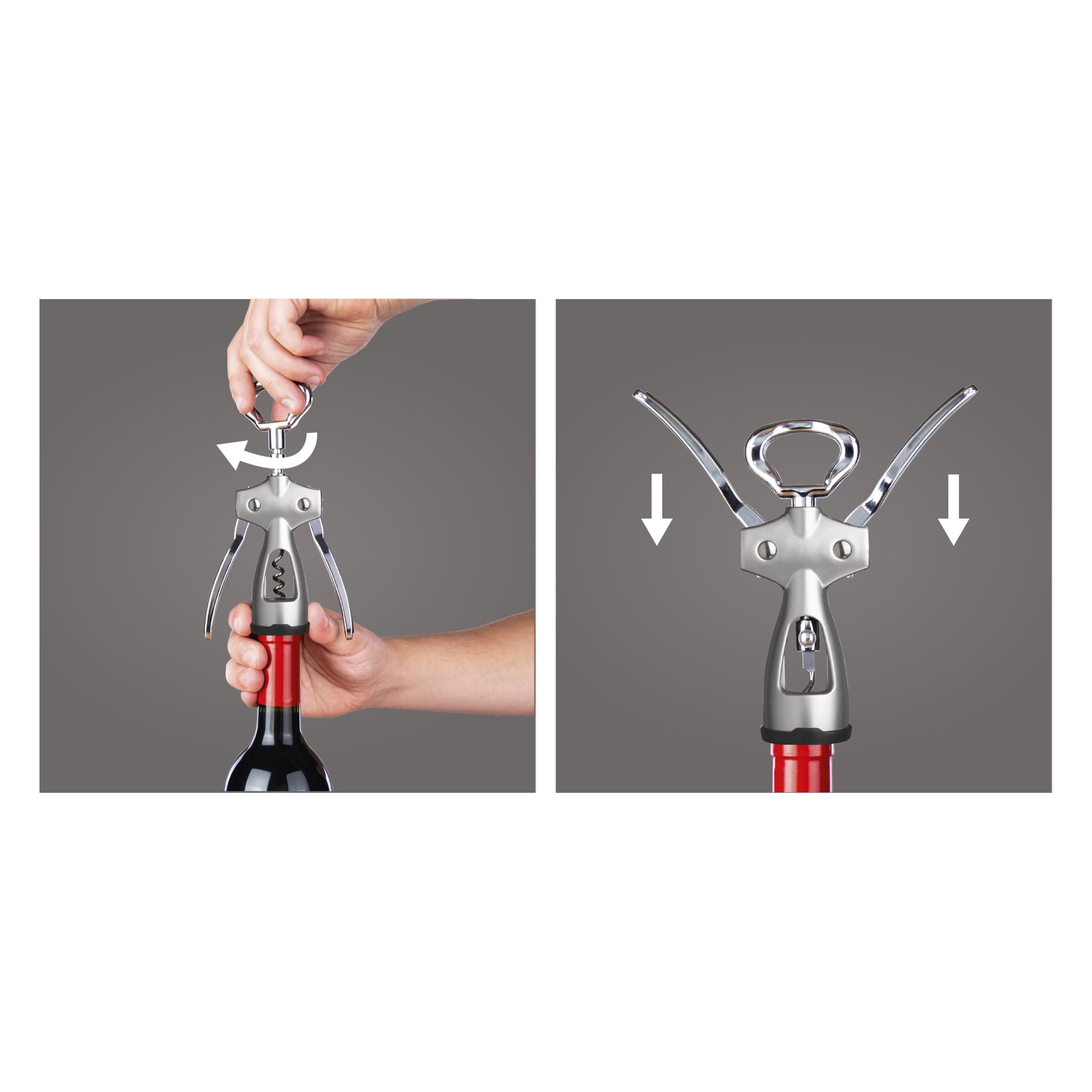 Vacu Vin 68423606 Winged Corkscrew hediye paketi