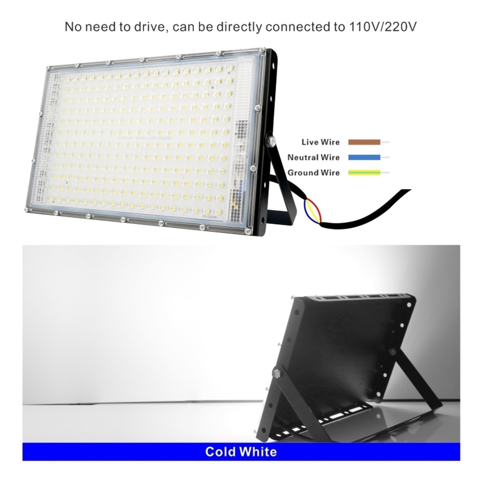 1/2/3PCS Led Flutlicht 50W 100W 150W 200W Outdoor IP65 Wasserdichte Wand Lampe Reflektor Straße Licht Gartengarage(3 PCS,5500-7000K_200W)