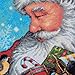 Dimensions Needlepoint Santa and Toys Personalized Christmas Stocking Kit, Printed 14 Mesh Canvas, 16''
