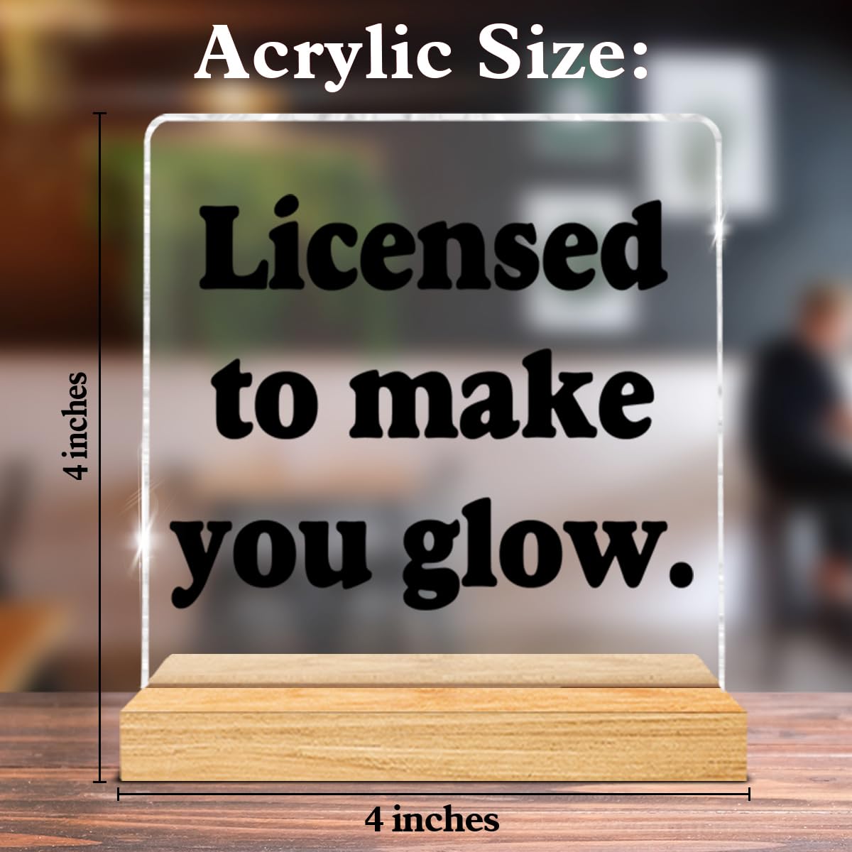 Licensed Esthetician Desk Decor, Funny Gifts for Esthetician Beautician Cosmetologist, Acrylic Plaque Sign Home Office for Beauty Salon Decor, Birthday Thank You Gift