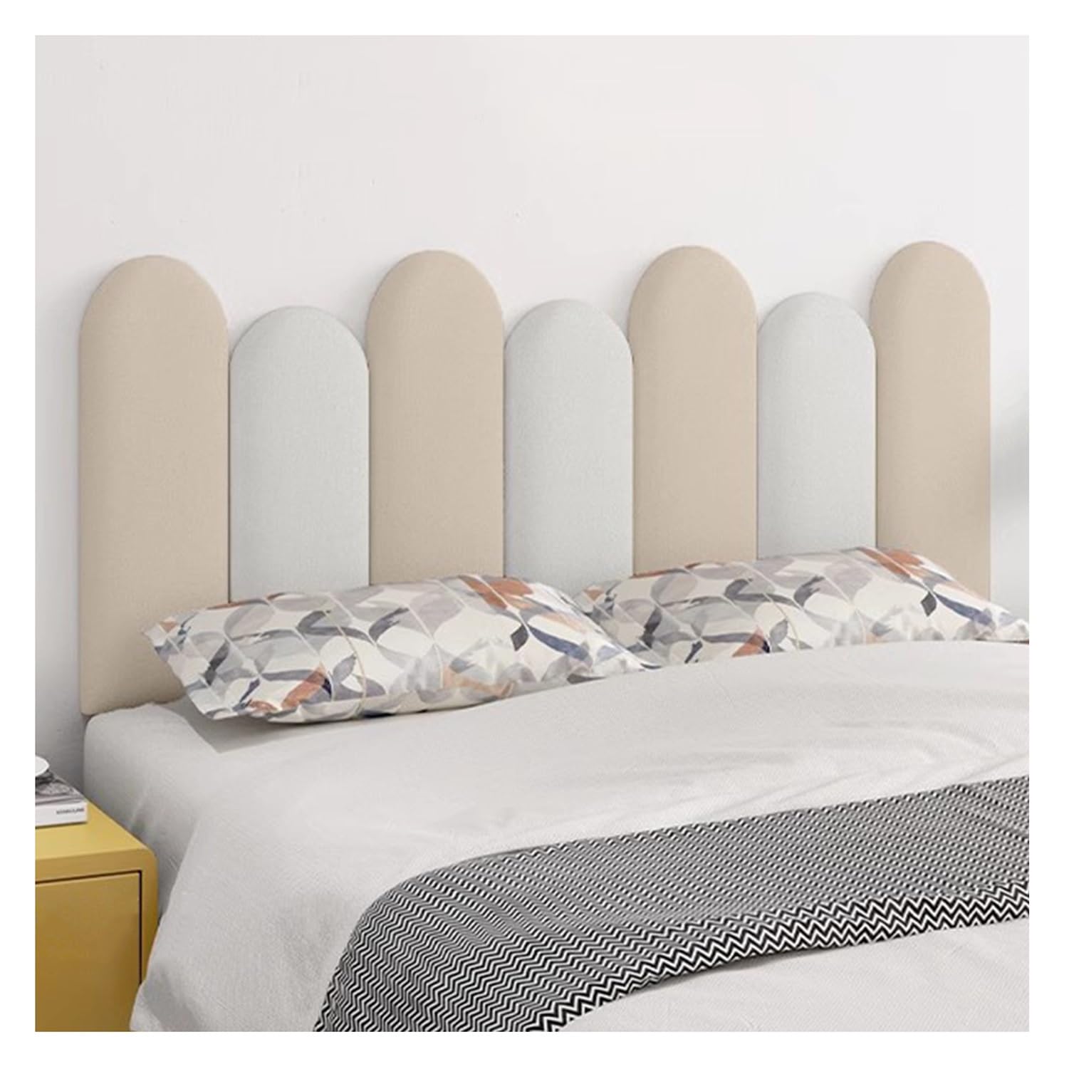 NURUGURE Decorative Wall Padding Panels Upholstered Easy Install Padded Wall Covering for Headboard Bedroom Playroom