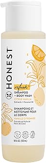 Perfectly Gentle Sweet Orange Vanilla Shampoo + Body Wash | Tear-Free Baby Shampoo with Naturally Derived Ingredients | Sulfate- & Paraben-Free Baby Bath | 18 Fl Oz (Pack of 1)