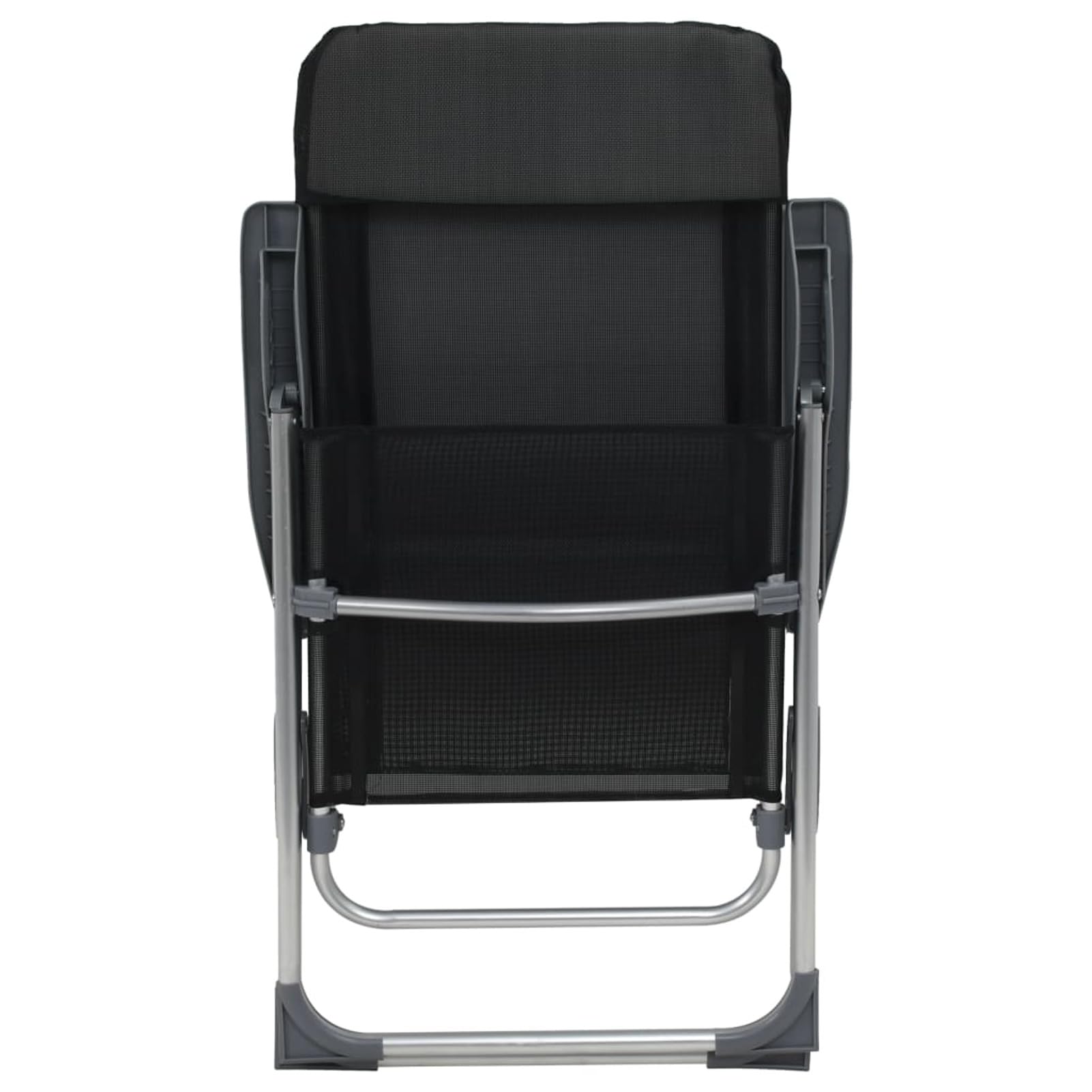 Klappbare Campingstühle 4 STK. Aluminium Schwarz Anglerstuhl Klappbar