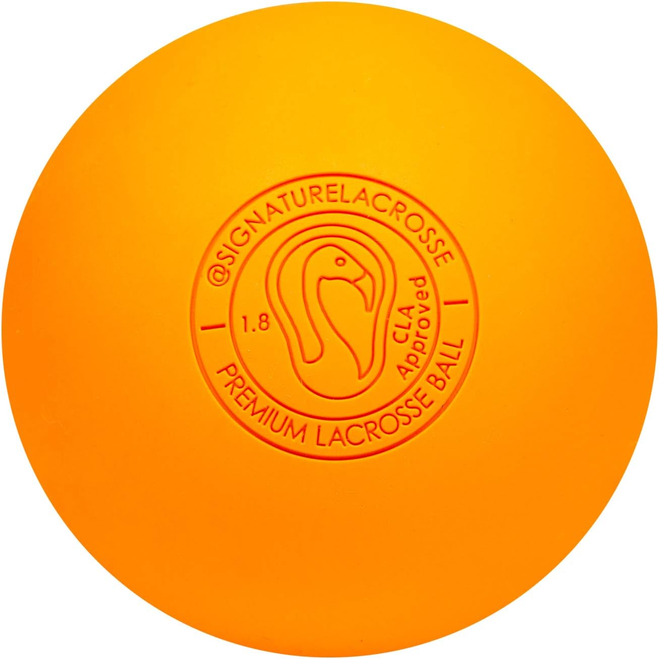 Signature Lacrosse Ball Set - Massage Balls, Myofascial Release Tools, Back Roller, Muscle Knot Remover, Firm Rubber -Scientifically Designed for Durability - 1 Orange Lacrosse Balls