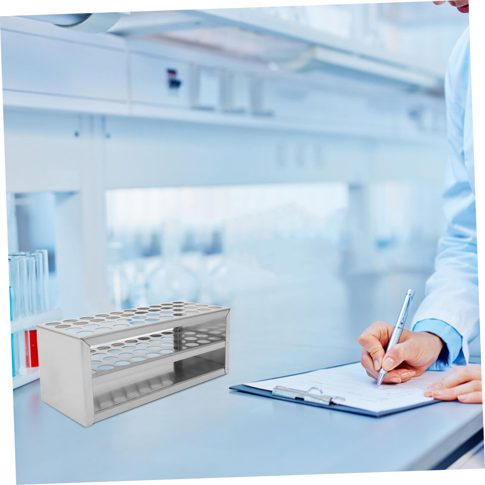 5stücke Test Tube Rack Für Probenröhren Langlebiger Test Tube Organizer Für Geeignet Für Röhren Mit Leicht Zu Reinigen Und Für Einfache Lagerung