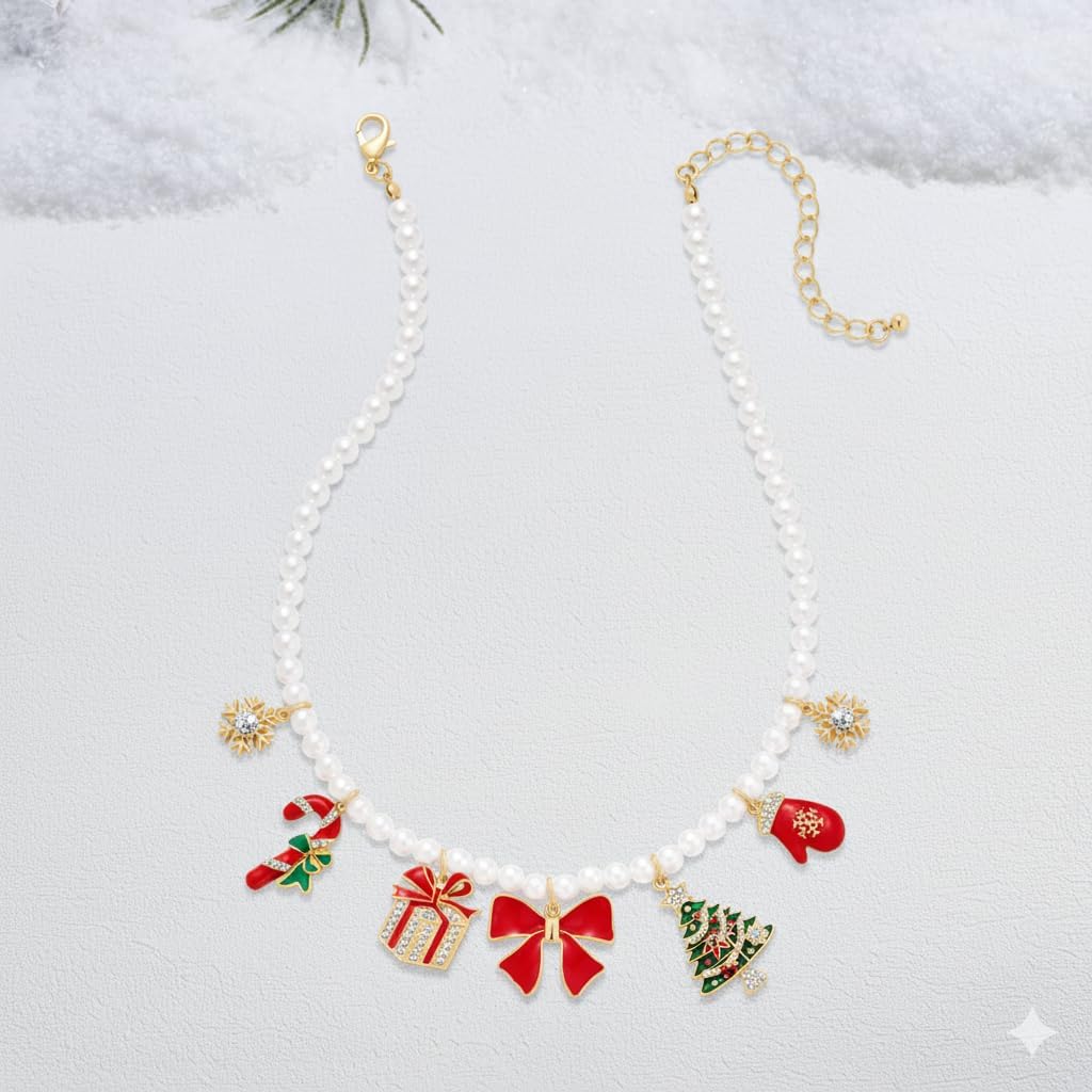 LILIE&WHITE Christmas Necklace For Women With Candy Christmas Tree Pendant Necklace Light Bulb Xmas Fashion Jewelry - Image 5