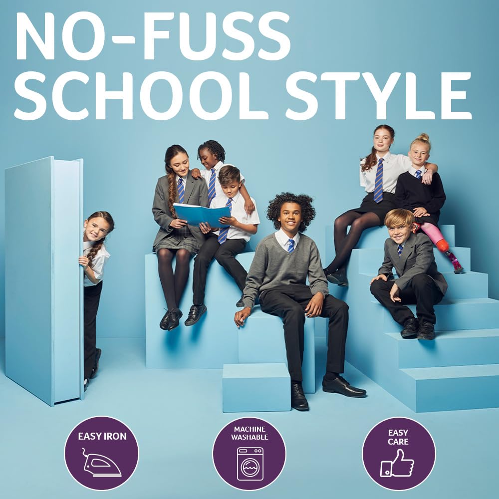 Trutex Basics 2 Pack Box Pleated School Skirts for Junior Girls (3-16 Years). Pull-On Girls School Skirts with Elasticated Waist. Pleated Skirt School Uniform Girls - Genuine School Uniform