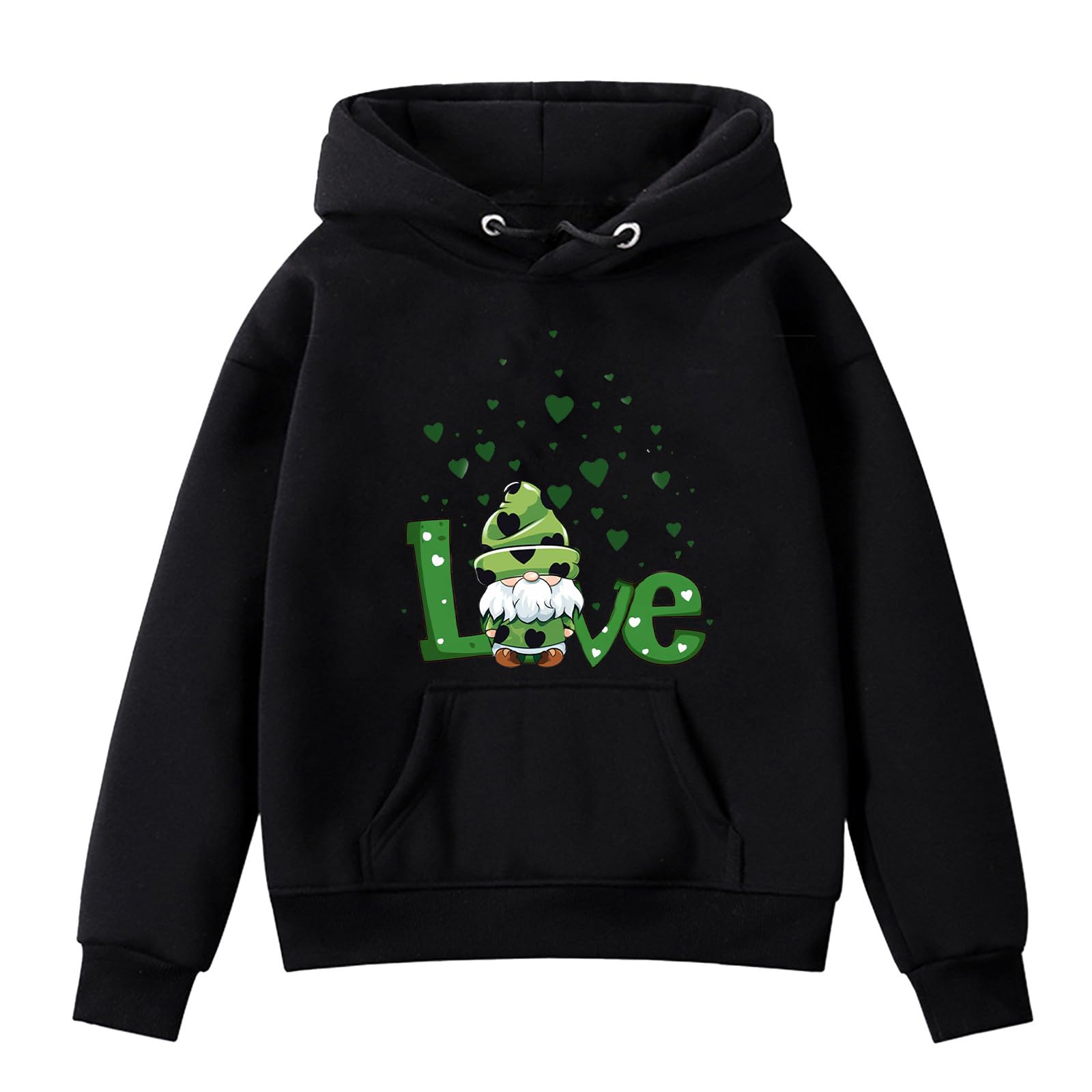 ANHATUIV Mädchen Plüsch-Sweatshirt 3-12 Jahre | Herzmuster Weich & Bequem | Langarm