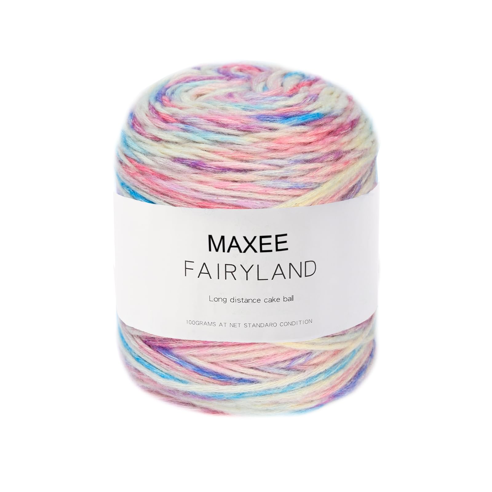 Maxee Farbverlaufsgarn, 100g 250 Meter Cupcake Bobbel, Regenbogenstreifen, Mehrfarbiges Gradient Häkelgarn, Häkeln Baumwoll Strickgarn, zum Pullover, Hüte, Mütze, Schal, Decke