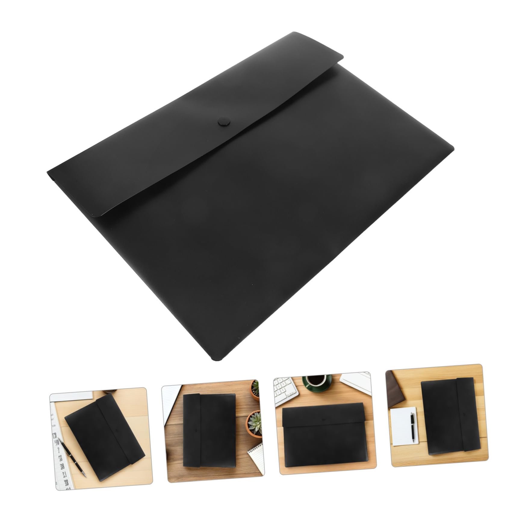 Pochette à Documents A4 à Pression, Lot de 10, Pp Noir