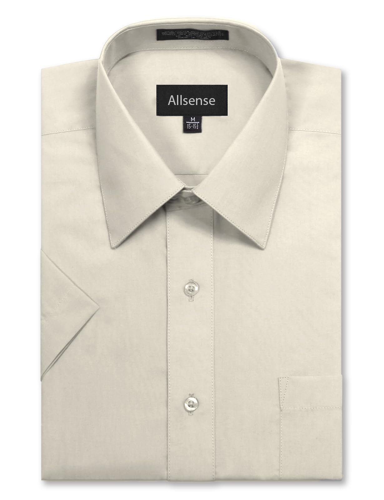 Allsense Men’s Regular-Fit Short-Sleeve Dress Shirt
