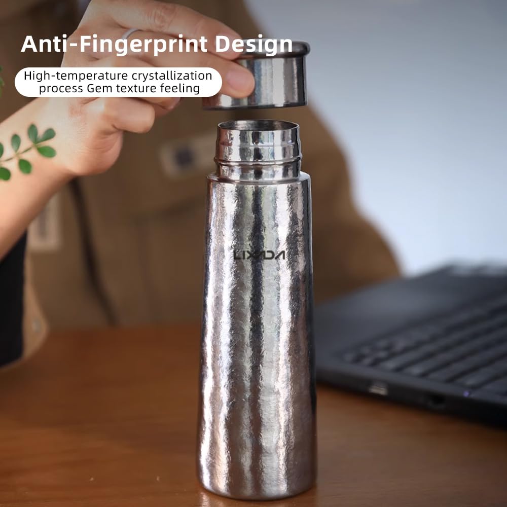 Bouteille D'eau Isolée en Métal Léger Pure Ti 300 Ml Thermos Double Couche pour les Voyages et les Activités de Plein Air