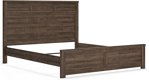 Miniatura 8 de Signature Design by Ashley Juararo - Cabecera rústica con paneles solamente, tamaño Queen, color marrón desgastado