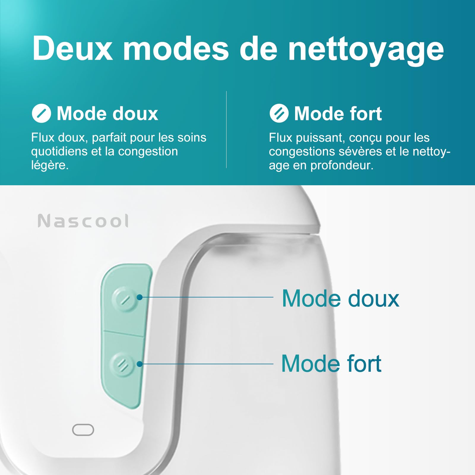 Nascool Irrigateur nasal électrique récupération automatique des eaux usées