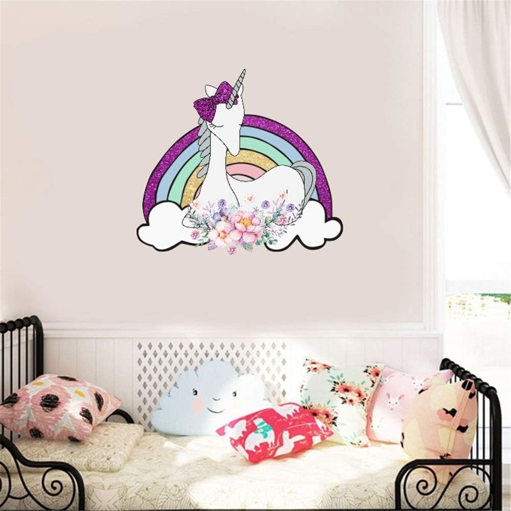 YIBOKANG 超安い レインボーフラワーユニコーンの壁郵便ガール子供の