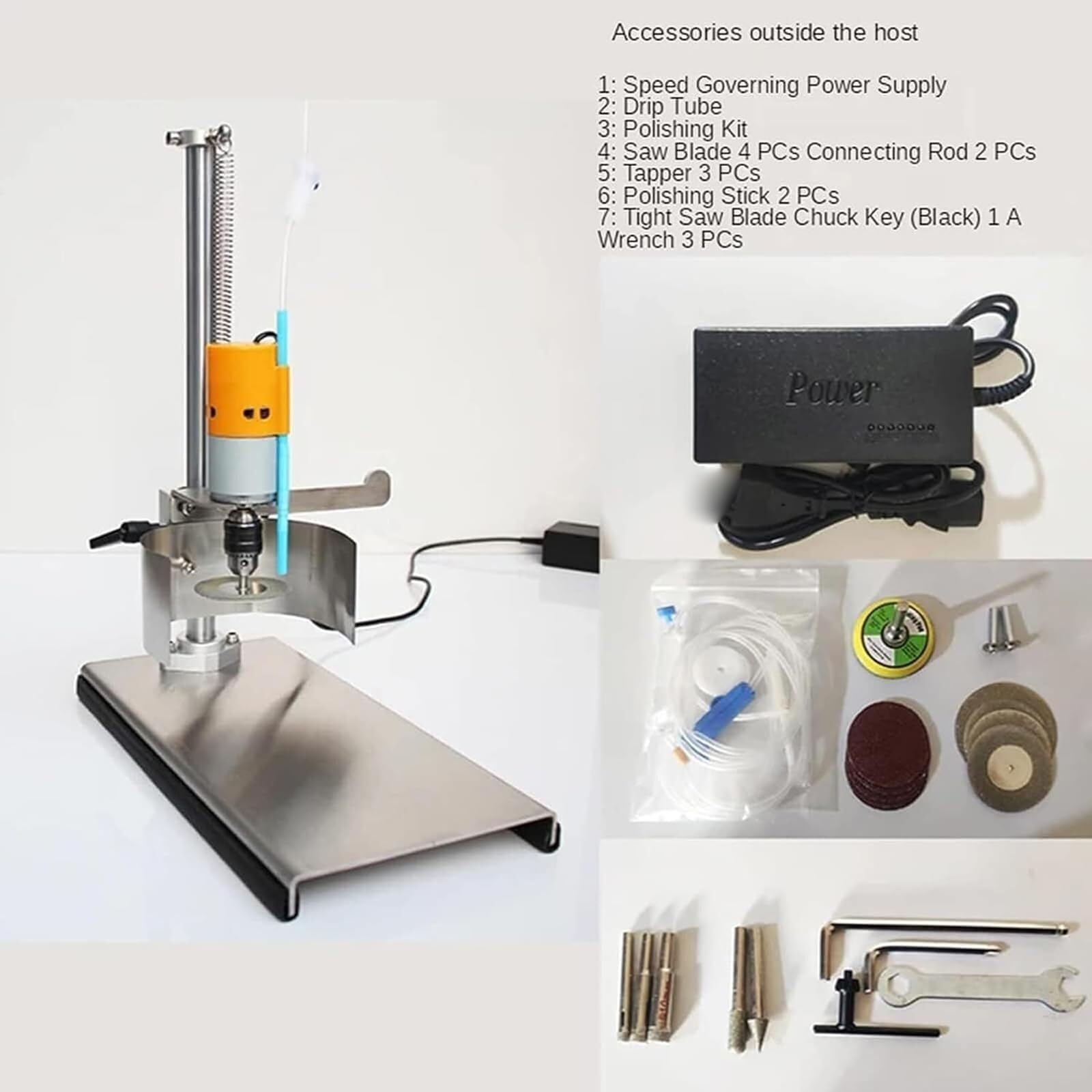 Kit de herramientas eléctricas para cortar botellas de vidrio con velocidad ajustable, cuchillas abrasivas, apto para botellas redondas y cuadradas de vidrio o cerámica