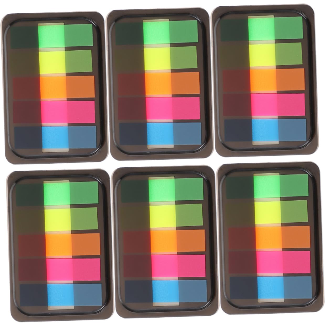 OSALADI 5 Sätze Klebende Seitenmarker Boxen Haftstreifen Beschriften Wiederverwendbare Index Tabs Für Notizen Notizbücher Und Büroorganisation 6boxen*5