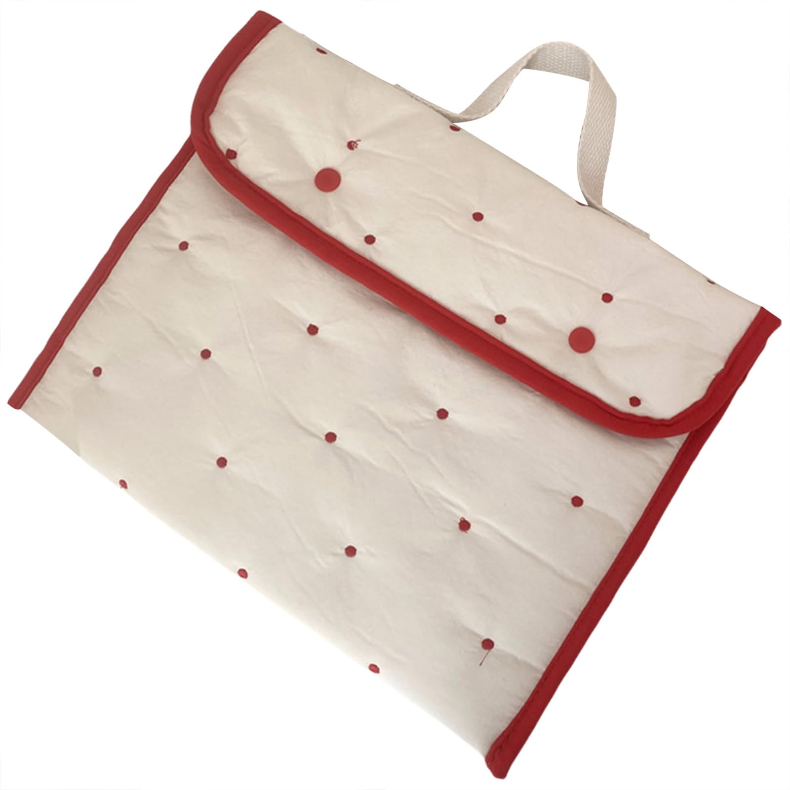 Kalttoy Red Dots Protective Embroidered Rabbits Tablet Pack Storage Bag Home Decoration Accessory For Notebooks And Students Polyester Notebook Sleeve