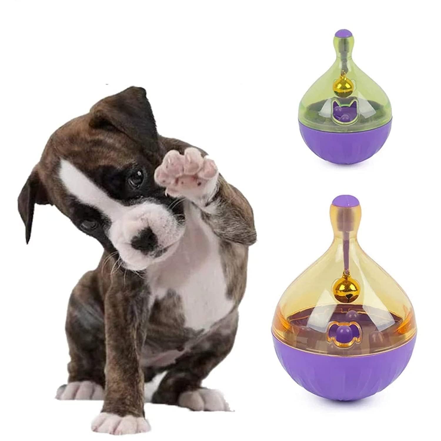 RvPaws Tumbler Treat Ball | Pet Toy | Dog Food Toy | Pet Dog Food Feeder | Play Toy for Dog Feeding - Medium Size (Color May Vary) - 1 Pcs Pack (B09GKSMXJK) Amazon Price History, Amazon Price Tracker