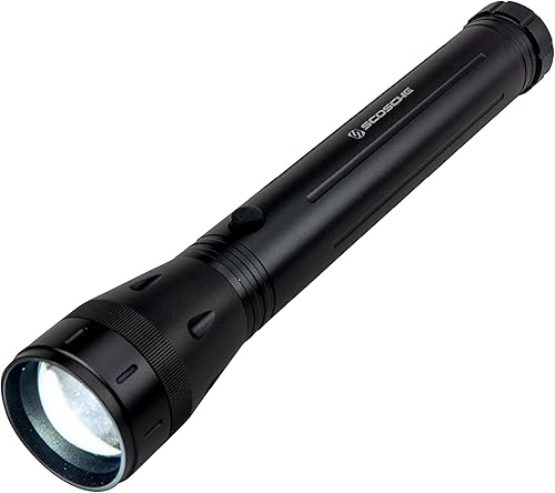 Scosche SCOLGHT3-RPSP1 ScoLight - Linterna LED resistente al agua de 200 lúmenes de 12 pulgadas con haz ajustable, luz de seguridad personal