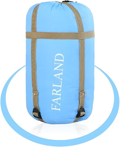 Miniatura 7 de FARLAND Sacos de dormir de 20  para adultos, adolescentes y niños con saco de compresión portátil y ligero para campamento de 3 a 4 estaciones,