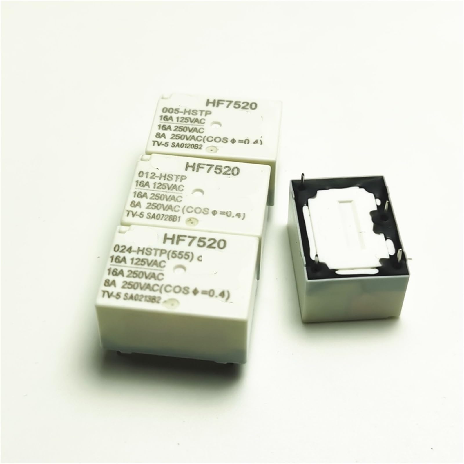 Relais HF7520 12V 16A 4 broches normalement ouvert pour circuit NO