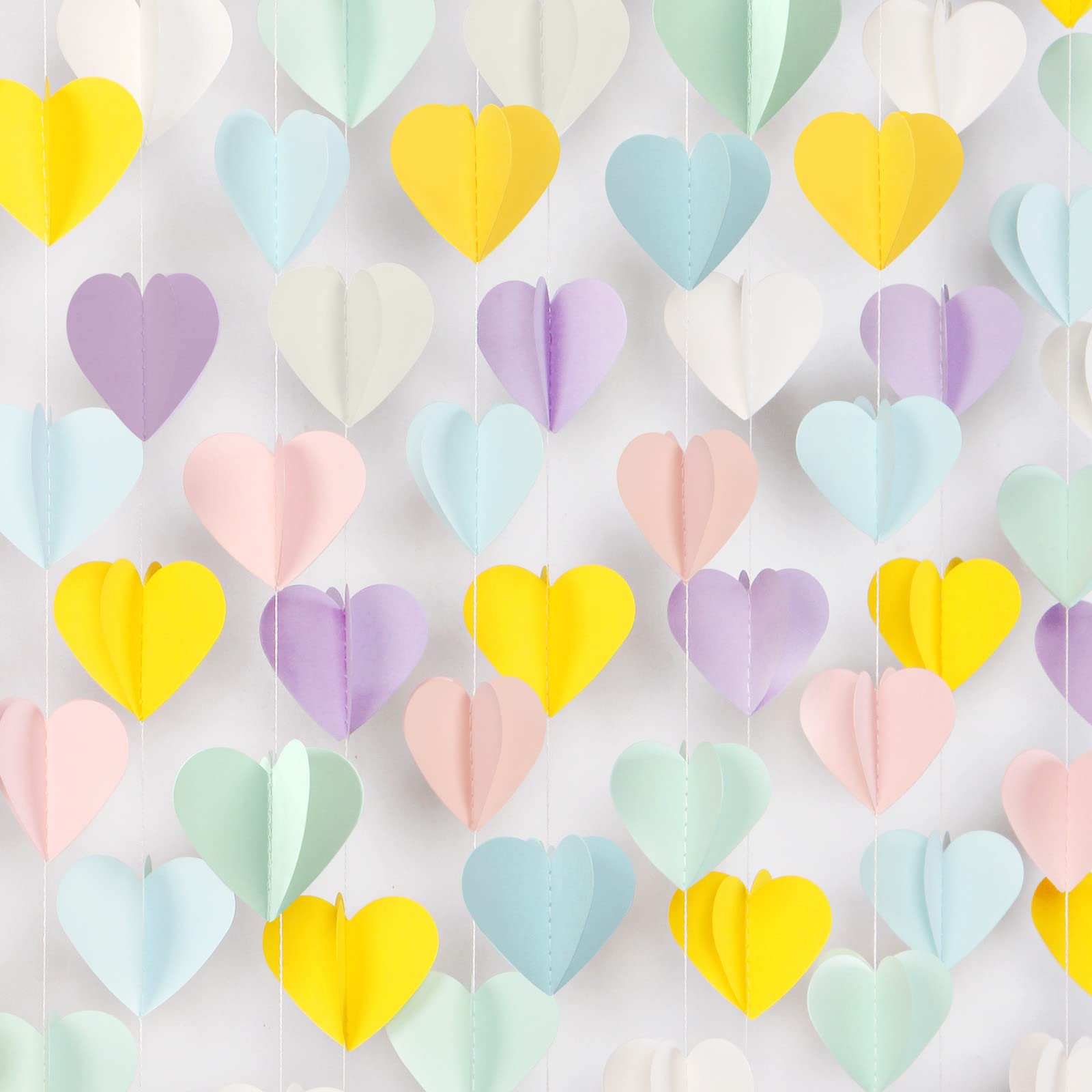 Rainbow Mexican-Theme Party-Decorations Streamers Garland - 157Ft Colorful Birthday Supplies Four-Leaf Clover Hanging Banner,Hot Pink Orange Green Yellow Purple Blue Summer Baby Shower Decor Hugtmr - View #3