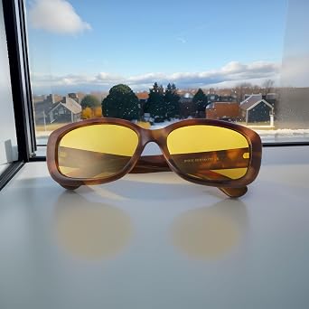 ADE WU Rectangle Sunglasses for Women Polarized UV Protection Black Tortoise Shell Frame