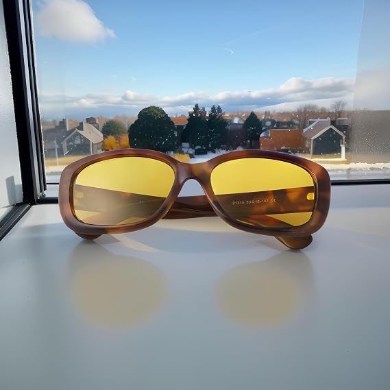 ADE WU Rectangle Sunglasses for Women Polarized UV Protection Black Tortoise Shell Frame