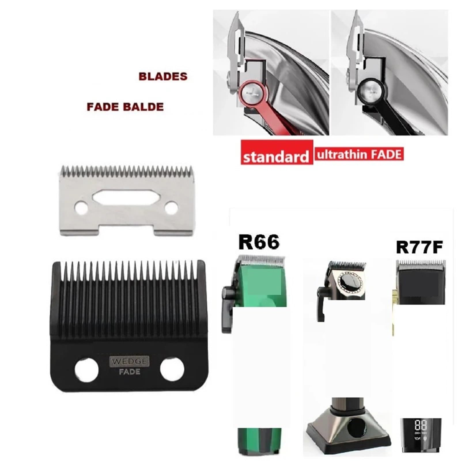Lama Di Ricambio, Compatibile Con Madeshow, M10/M5/M8f/M6/M11 Clipper Trimmer Accessori For Testine Di Taglio(M9 Blade)