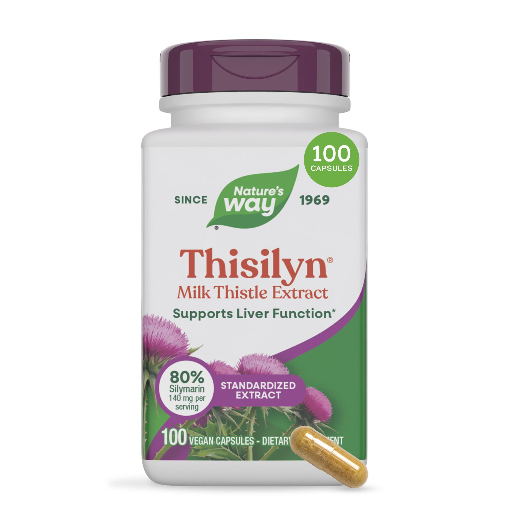Nature's Way Thisilyn Milk Thistle Extract,175 mg per Serving, 100 ct