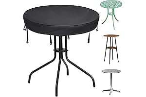 Round Coffee Table Cover - Waterproof Anti-UV Round Patio Table Cover