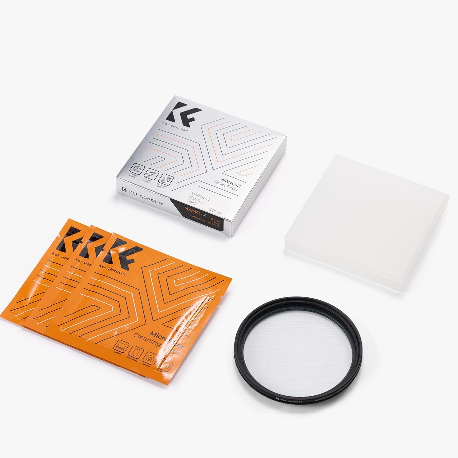 K&F CONCEPT Variabler 82mm Sternfilter 4 Punkte, 8 Punkte für Sternenlichteffekte (Nano-Klear)