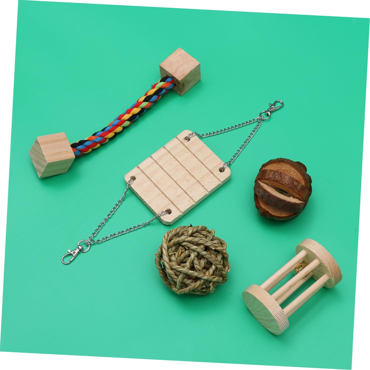 Amosfun 2sätze Hamster Spielzeugset Teiliges Holzspielzeug Für Nager Kauspielzeug Zur Zahnpflege Unterhaltsames Und Lehrreiches Zubehör Für Hamster Und Kleintiere Für Käfige Und