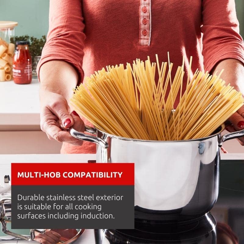 Lagostina Sfiziosa Set di Pentole Induzione, Gas e Forno in Acciaio Inox 18/10, 24 Pezzi, Fondo Lagoseal Plus, con 5 Casseruole, 3 Pentole, Bollilatte, 8 Coperchi, 7 Utensili Cucina - immagine 5