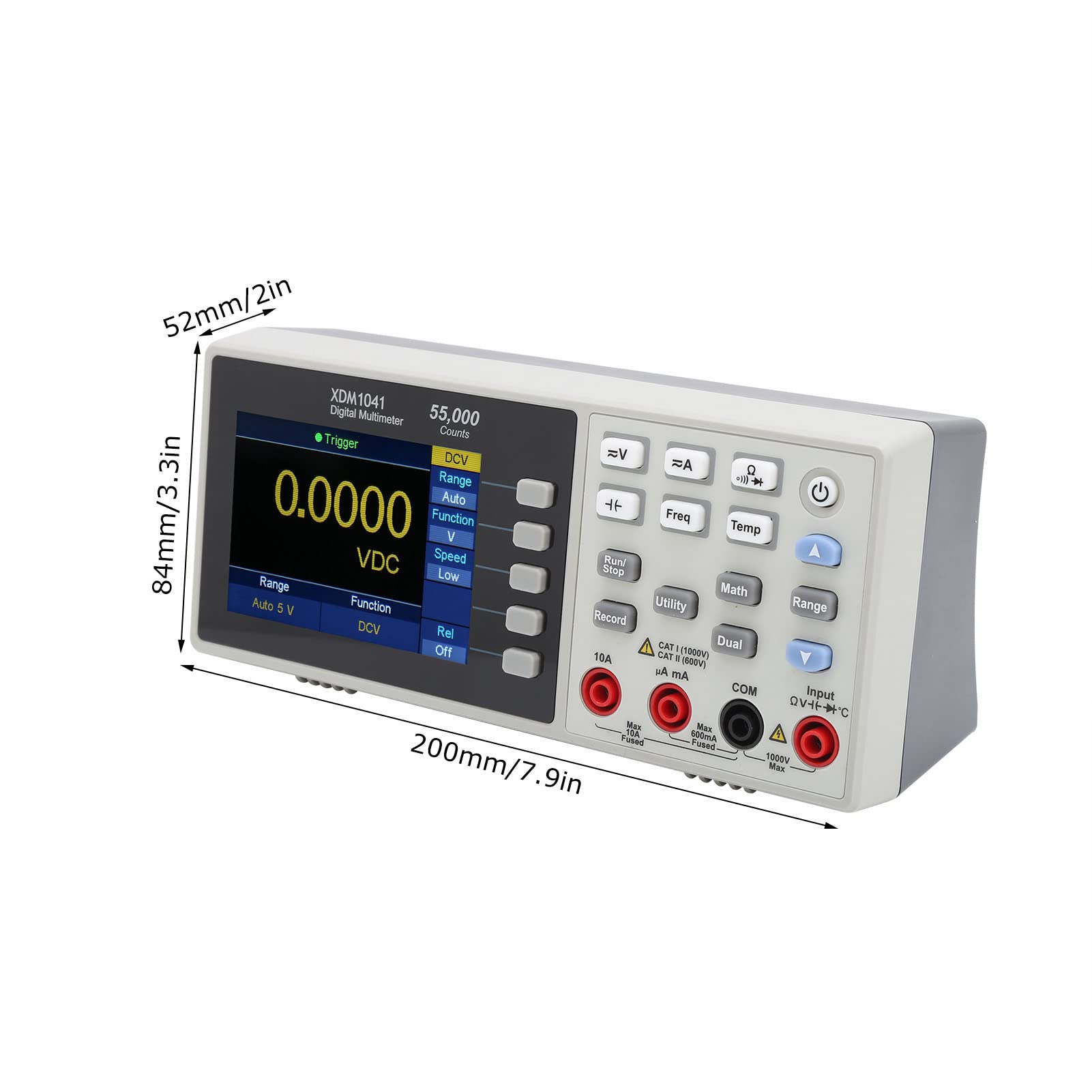 XDM1041 3.5in LCD Mini Desktop Digital Multímetro Verdadero RMS Tempermo Meder para Laboratorios, Fábricas, Entusiastas de la Radio (Enchufe de la UE)