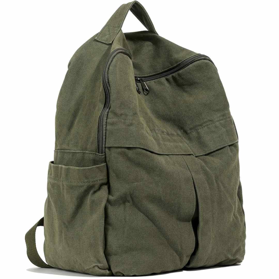 MaxxCloud Cute College Laptop Backpack for Women, Heavy Cotton, Retro Canvas Backpack Travel Bag