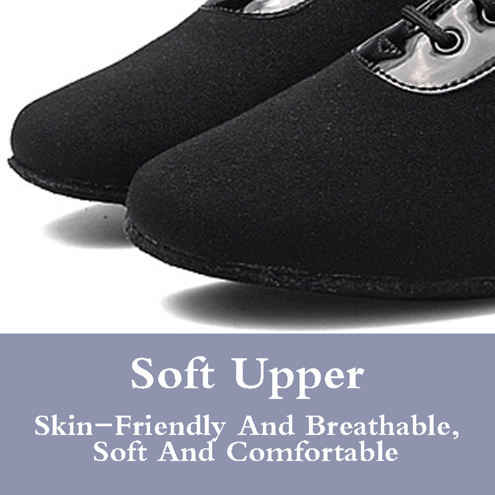 Scarpe da Ballo Uomo Salsa Stringate Tacco Basso Nero
