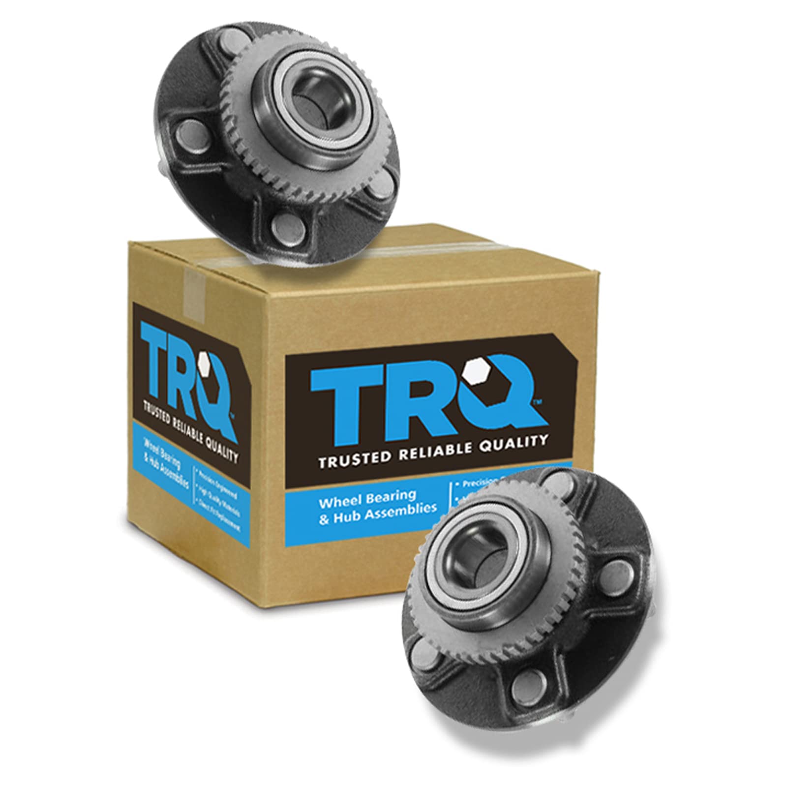 TRQ Rear Wheel Bearing and Hub Assembly Set 2 Piece