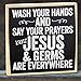 Wash Your Hands - Cute Bathroom Signs Decor Farmhouse - Rustic Wooden Sign - Farmhouse Bathroom Decor, Funny Bathroom Signs Wooden - Great Small Bathroom Signs Decor, Restroom Decor