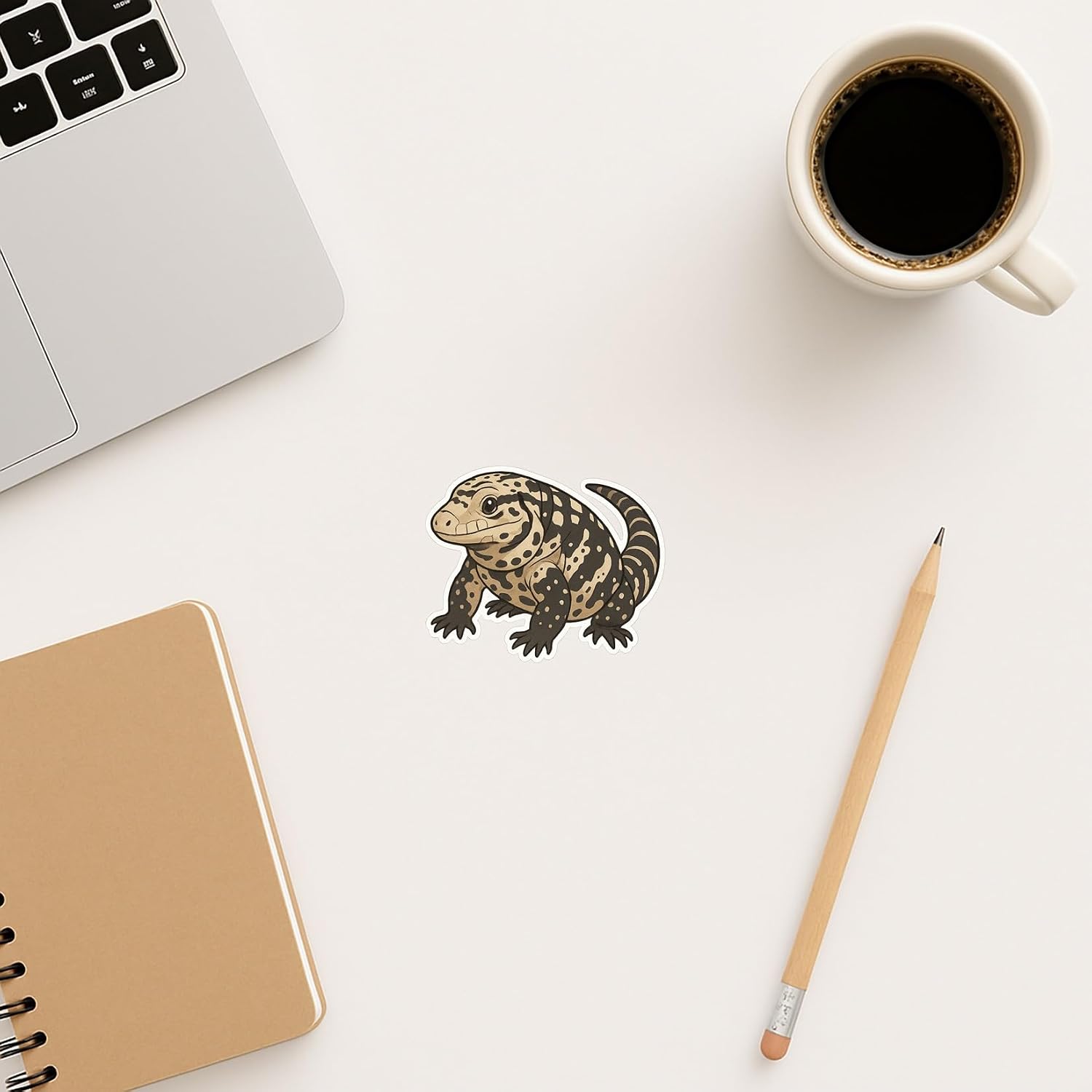 (3 Pack) Argentine Black and White Tegu Cinematic Anime Style Art Sticker (3" x 2.5") image 4