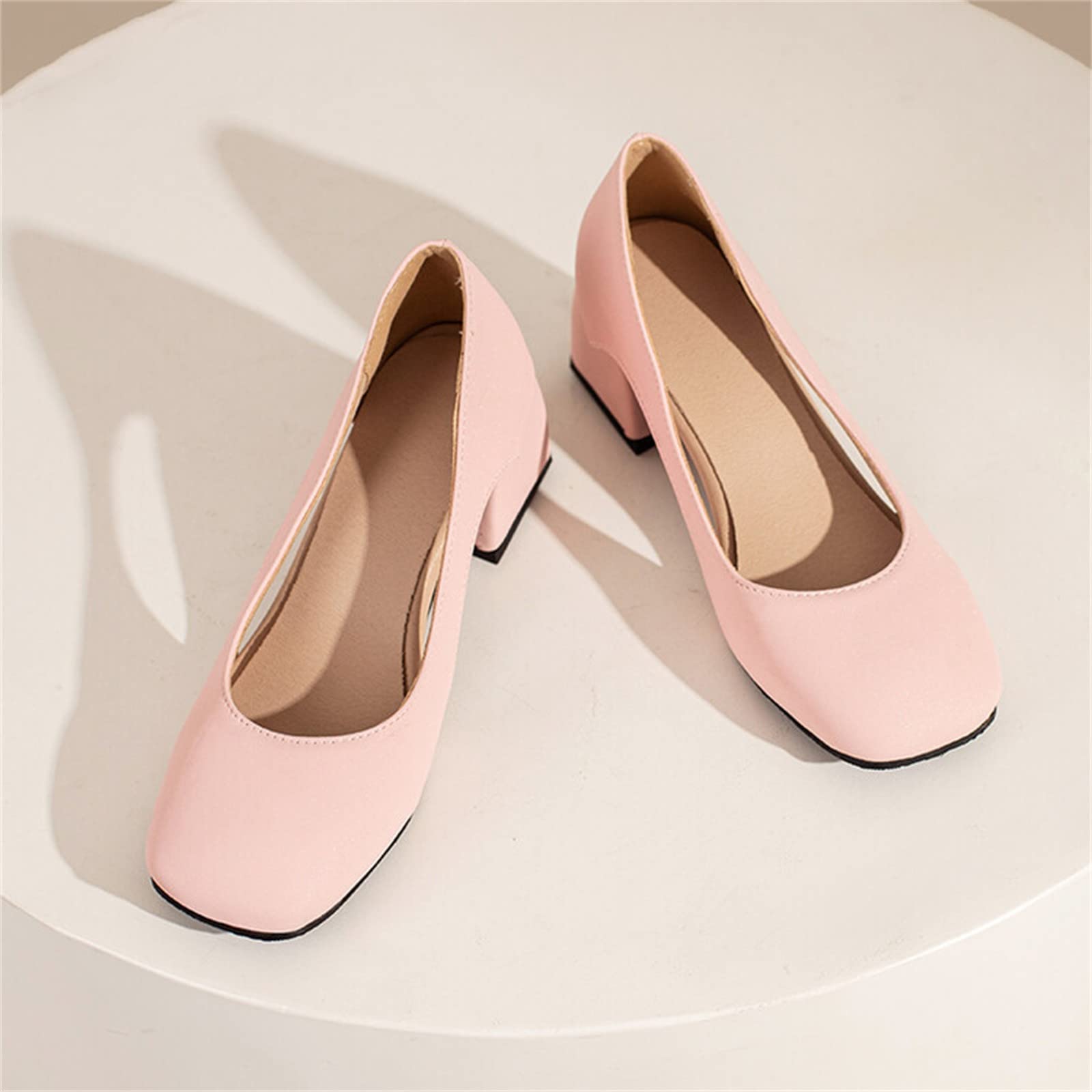 Zapatos de tacón de bloque para mujer, tacón alto y duradero, tacón de bloque de negocios para boda, elegantes, de piel sintética, para fiestas, bailar, zapatos de noche