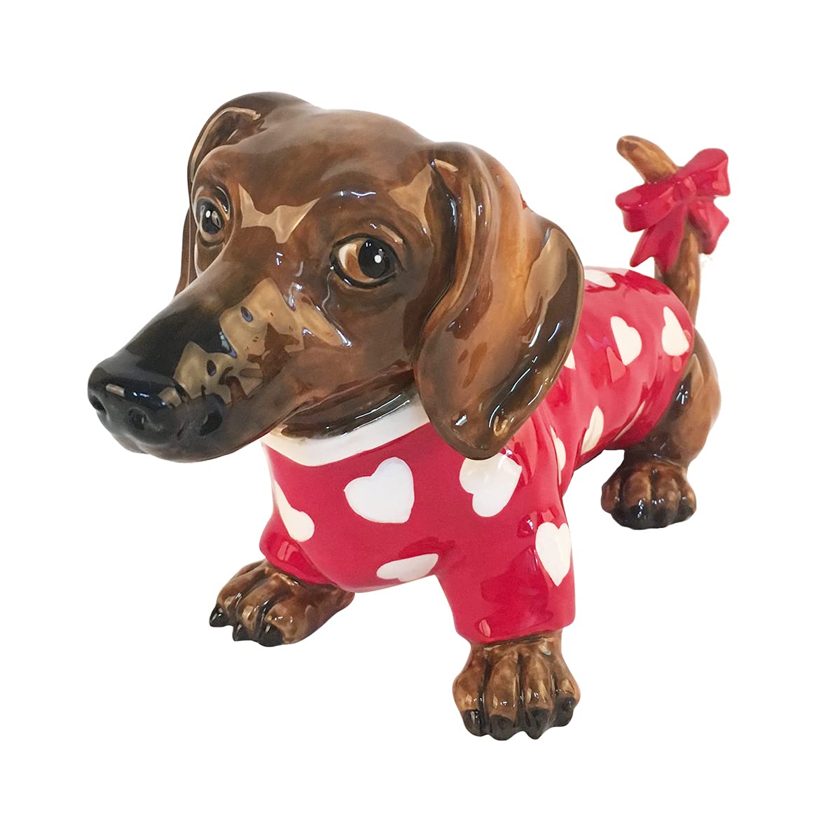 Blue Sky CeramicsHeart Dog Dachshund Figural, Multi