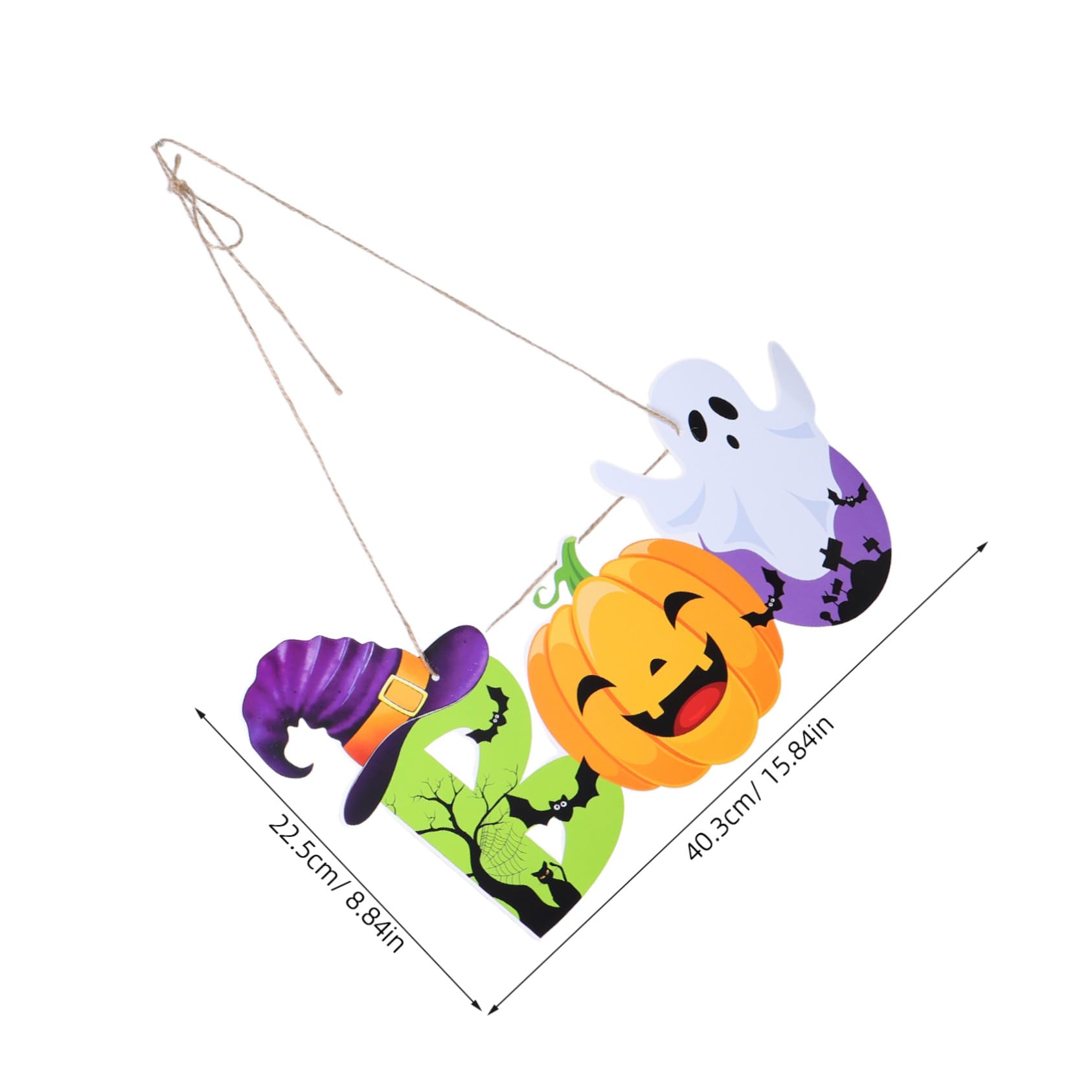 10 Pezzi Decorazioni di Halloween per Porte Interni Casa, Addobbi Riutilizzabili in Cartoncino Zucca Pipistrello Spirito, Facile Installazione per Festa Autunnale